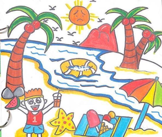 画夏天的景色简笔画图片大全儿童20201105二年级童心简笔画四季之夏天