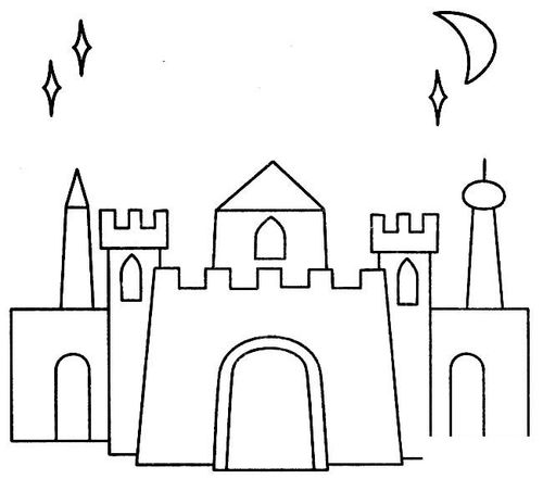 简笔画】   古城                        建筑简笔画栏目里的 古城堡