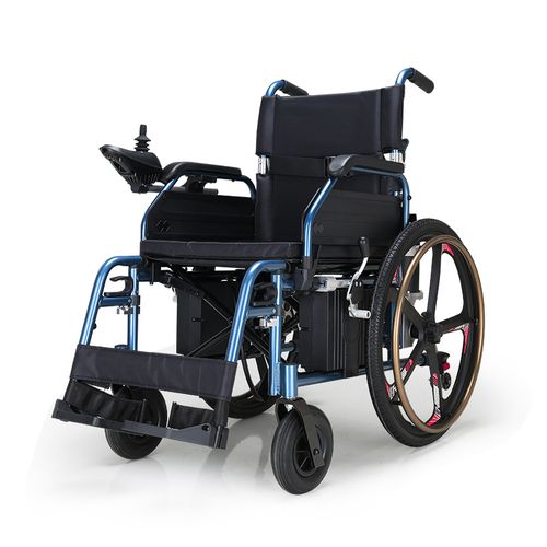 绿意老人电动轮椅轻便智能折叠全自动手推两用老年残疾人代步车