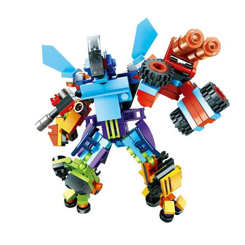 儿童变形机器人积木兼容乐高小颗粒拼装汽车积木益智赠品玩具迷你