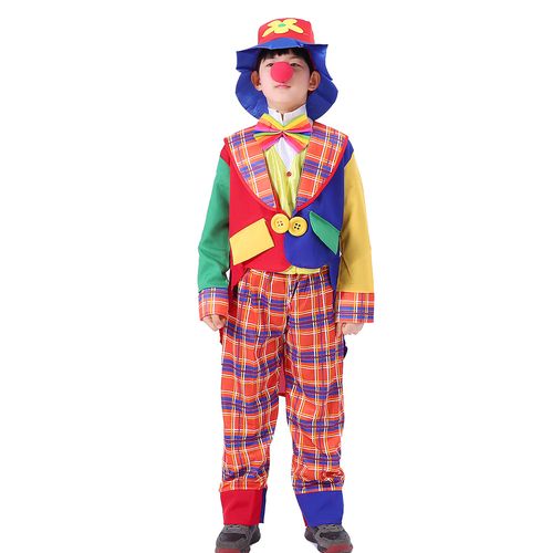 儿童小丑服 马戏团舞台角色扮演表演服装万圣节cosplay舞会燕尾服