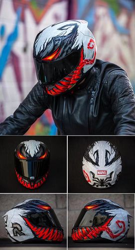 毒液进口hjc摩托车头盔四代4代反毒血清漫威摩托车头盔