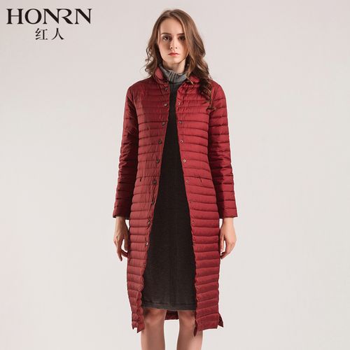 红人专柜正品冬季女装纯色气质加厚保暖羽绒服商场同款hc55yr619