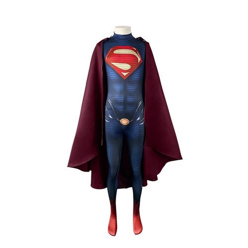 超人cos服正义联盟钢铁之躯3d印花紧身衣cosplay万圣节表演服装