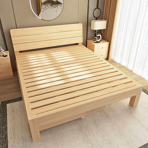 5成人单人床一米宽12新中式木床135米简易18床实木床1米2