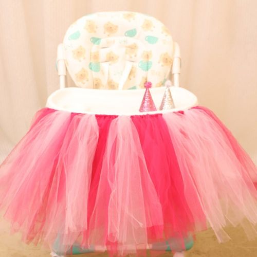 tutu纱diy宝宝餐椅纱裙桌纱儿童周岁生日布置装饰派对装扮用品