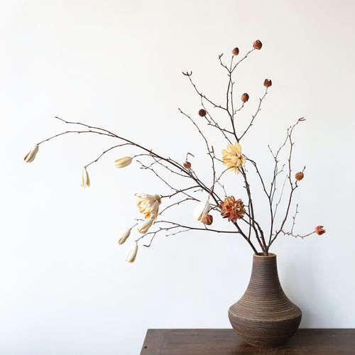 陶瓷花瓶天然枯树枝干花干枝插花造型干支新中式简约花艺装饰客厅