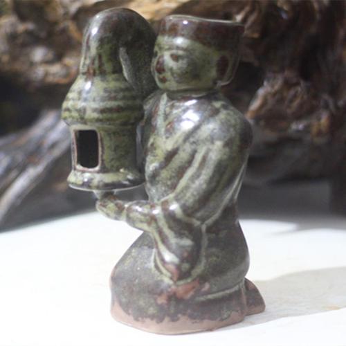 荣宝斋收藏古今瓷庄瓷器宋代建窑茶叶末釉雕塑人俑熏炉古玩收藏古