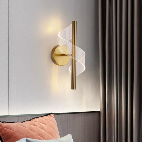 极简床头壁灯创意环形现代轻奢网红新款背景墙灯具房间卧室床头灯