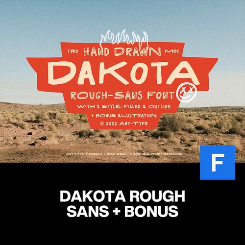 dakota复古手工马克笔涂鸦手绘户外品牌logo海报标题手写英文字体