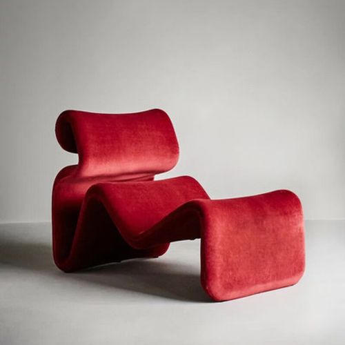 宾迪朗北欧简约设计师创意抽象线条侘寂风单人沙发椅客厅异形轻奢休闲