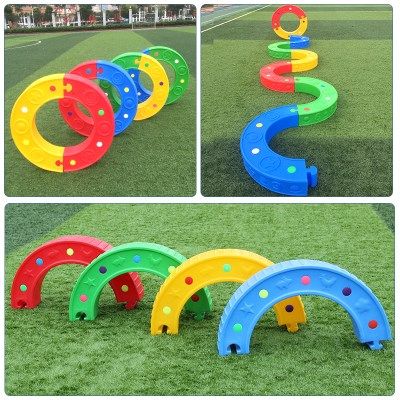 幼儿园户外体育运动器材儿童感统训练独木桥组合s型平衡木教玩具